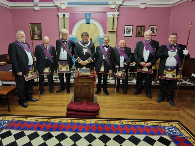 L-R Charlie McKay, Ian Greig, Colin McDonald, Brian Hamilton, Jim McCowan, Martin Gorrie, Tom Carstairs, Billy Donaldson